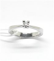 Ring Mirco Visconti Woman Solitario 4 Punte in White Gold Diamante 0.09 Ct GB54-13